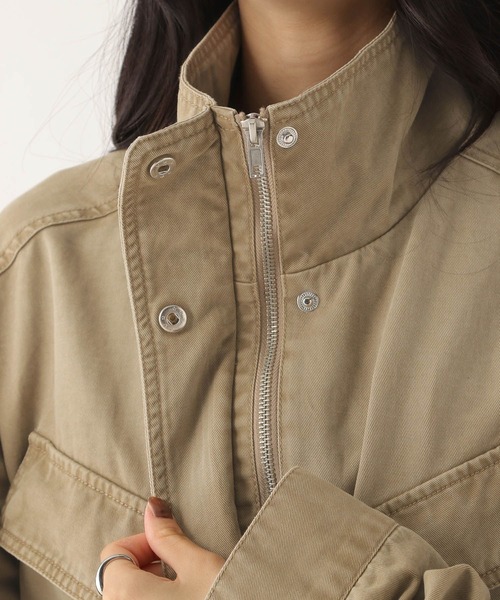 Heather（ヘザー）の「カーゴポケットミドルブルゾン　590315（ブルゾン・レディース・ブラウン/ベージュ/アイボリー・FREE）」の8枚目の写真