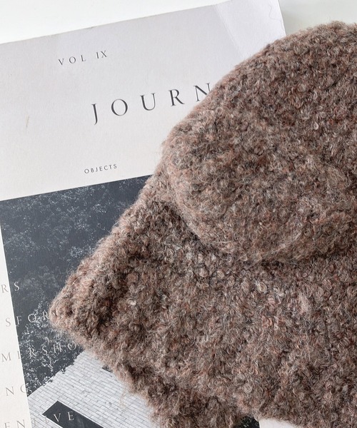 AS KNOW AS plus(アズノゥアズプラス)の「くま耳ボンネットビーニー / くま耳ニット帽(ニットキャップ/ビーニー・レディース・アイボリー/ブラック/グレー/ブラウン/ベージュ・FREE)」の15枚目の写真