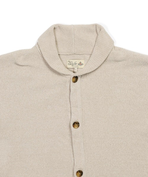 The DUFFER of ST.GEORGE(ザダファーオブセントジョージ)の「SHAWL COLLAR CARDIGAN:モールニット ショールカラー カーディガン(カーディガン/ボレロ・メンズ・ネイビー/ライトベージュ・X-LARGE/LARGE/MEDIUM)」の3枚目の写真