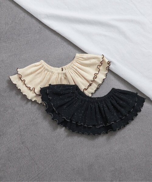 apres les cours（アプレレクール）の「つけ衿付きボディースーツ（ロンパース・キッズ・アイボリー/ブラック・80/70）」の10枚目の写真