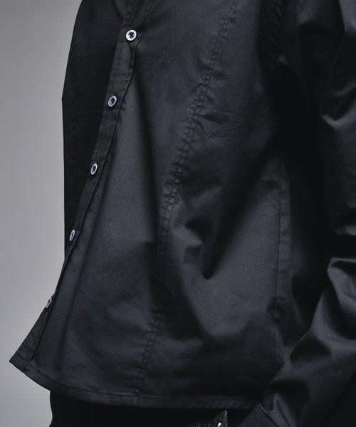 ANDER HUNK（アンダーハンク）の「Studs Design Double-cuffs Shirt / スタッズデザインダブルカフスシャツ（シャツ/ブラウス・メンズ・ブラック/ホワイト・MEDIUM/LARGE）」の14枚目の写真