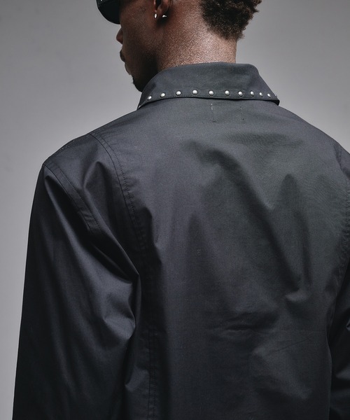 ANDER HUNK（アンダーハンク）の「Studs Design Double-cuffs Shirt / スタッズデザインダブルカフスシャツ（シャツ/ブラウス・メンズ・ブラック/ホワイト・MEDIUM/LARGE）」の16枚目の写真