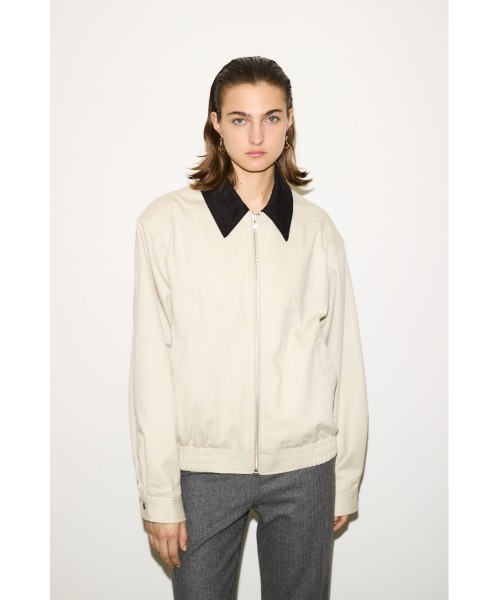 THROW by SLY（スローバイスライ）の「THROW COTTON SWINGTOP BZ コットン スウィング トップ ブルゾン 秋服 冬服（ブルゾン・レディース・ライトベージュ・FREE）」の3枚目の写真