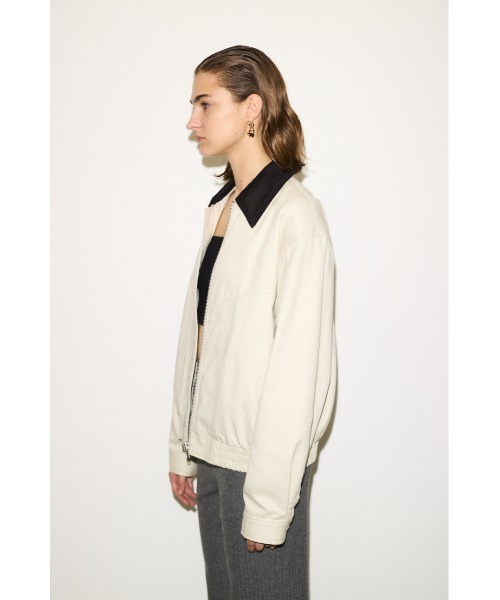 THROW by SLY（スローバイスライ）の「THROW COTTON SWINGTOP BZ コットン スウィング トップ ブルゾン 秋服 冬服（ブルゾン・レディース・ライトベージュ・FREE）」の4枚目の写真