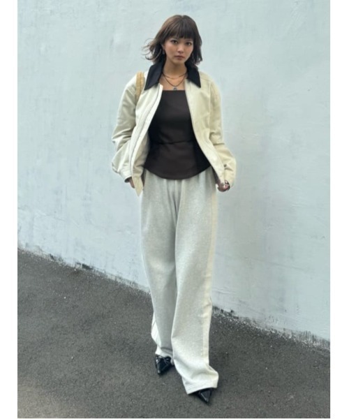 THROW by SLY（スローバイスライ）の「THROW COTTON SWINGTOP BZ コットン スウィング トップ ブルゾン 秋服 冬服（ブルゾン・レディース・ライトベージュ・FREE）」の16枚目の写真