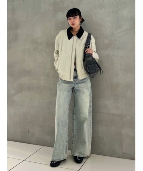 THROW by SLY（スローバイスライ）の「THROW COTTON SWINGTOP BZ コットン スウィング トップ ブルゾン 秋服 冬服（ブルゾン・レディース・ライトベージュ・FREE）」の13枚目の写真