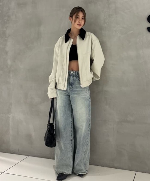 THROW by SLY（スローバイスライ）の「THROW COTTON SWINGTOP BZ コットン スウィング トップ ブルゾン 秋服 冬服（ブルゾン・レディース・ライトベージュ・FREE）」の12枚目の写真