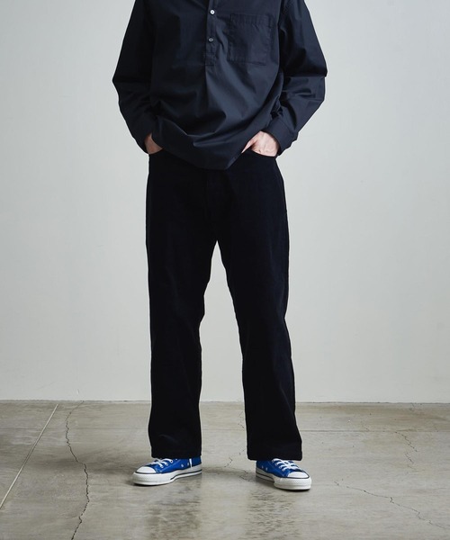 マルチサイズ】ワイドストレート コーデュロイ 5ポケット パンツ