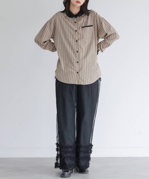 somari imagination（ソマリ イマジネーション）の「『チュールレイヤードデニムパンツ』（デニムパンツ・レディース・ブラック/ブルー・2/1）」の16枚目の写真
