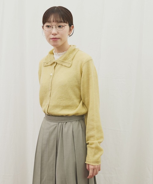 fig Ｌondon（フィグロンドン）の「Bobo cardigan（ニット/セーター・レディース・グレー/アイボリー/レッド/イエロー・FREE）」の6枚目の写真