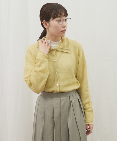 fig Ｌondon（フィグロンドン）の「Bobo cardigan（ニット/セーター・レディース・グレー/アイボリー/レッド/イエロー・FREE）」の5枚目の写真
