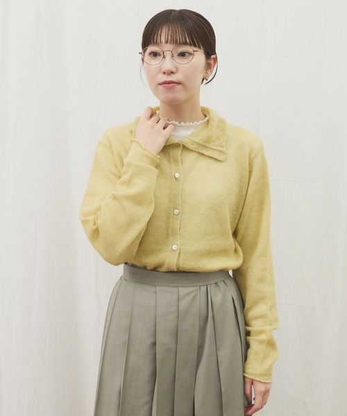 fig Ｌondon（フィグロンドン）の「Bobo cardigan（ニット/セーター・レディース・グレー/アイボリー/レッド/イエロー・FREE）」の7枚目の写真