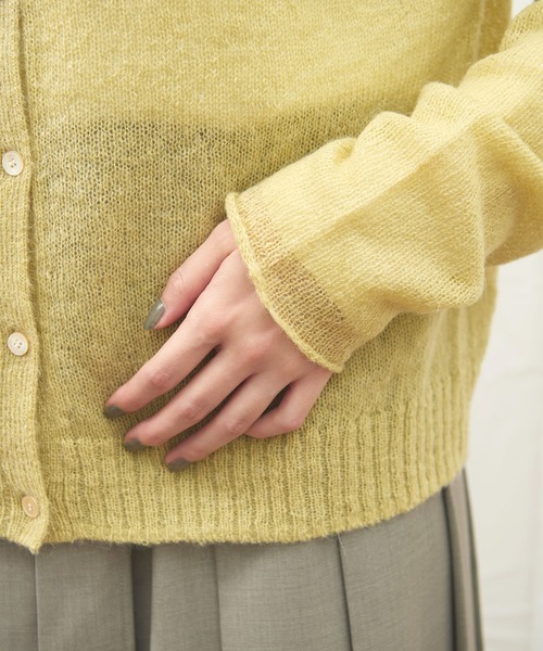 fig Ｌondon（フィグロンドン）の「Bobo cardigan（ニット/セーター・レディース・グレー/アイボリー/レッド/イエロー・FREE）」の18枚目の写真