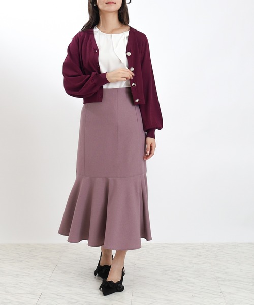 ASTORIA ODIER（アストリアオディール）の「アソート装飾ボタンVネックカーディガン（カーディガン/ボレロ・レディース・ブラウン/アイボリー/ブラック/ワイン・MEDIUM）」の22枚目の写真