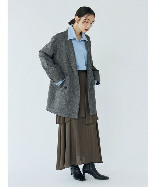 LAGUNAMOON(ラグナムーン)の「ヘムスリットティアードスカート(スカート・レディース・ベージュ/ブラック/ダークブラウン・SMALL/MEDIUM)」の13枚目の写真