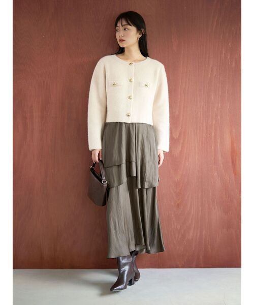 LAGUNAMOON(ラグナムーン)の「ヘムスリットティアードスカート(スカート・レディース・ベージュ/ブラック/ダークブラウン・SMALL/MEDIUM)」の22枚目の写真