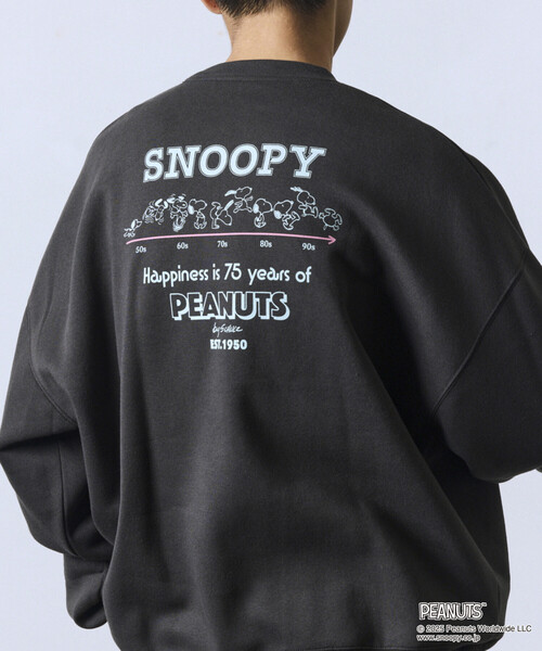 セール】限定展開 PEANUTS/ピーナッツ 別注 バックプリント クルー