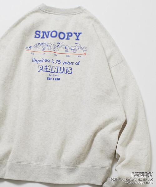 セール】限定展開 PEANUTS/ピーナッツ 別注 バックプリント クルー セール】限定展開 PEANUTS/ピーナッツ 別注 バックプリント クルー