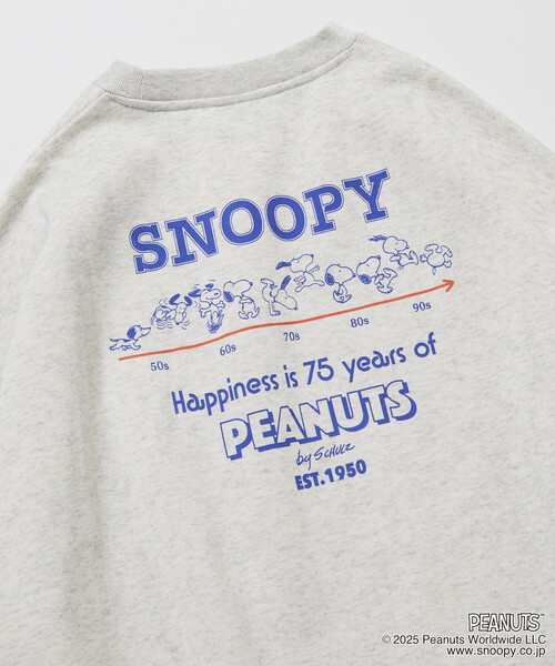 FREAK'S STORE(フリークスストア)の「限定展開 PEANUTS/ピーナッツ 別注 バックプリント クルーネックスウェット/スヌーピー(スウェット・メンズ・アッシュグレー/ネイビー/ピンク/スミクロ・MEDIUM/LARGE/SMALL)」の14枚目の写真