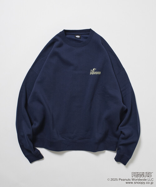 FREAK'S STORE(フリークスストア)の「限定展開 PEANUTS/ピーナッツ 別注 バックプリント クルーネックスウェット/スヌーピー(スウェット・メンズ・アッシュグレー/ネイビー/ピンク/スミクロ・MEDIUM/LARGE/SMALL)」の10枚目の写真