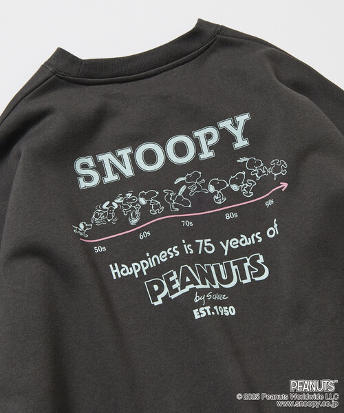 セール】限定展開 PEANUTS/ピーナッツ 別注 バックプリント クルー