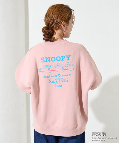 セール】限定展開 PEANUTS/ピーナッツ 別注 バックプリント クルー