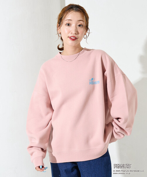 セール】限定展開 PEANUTS/ピーナッツ 別注 バックプリント クルー