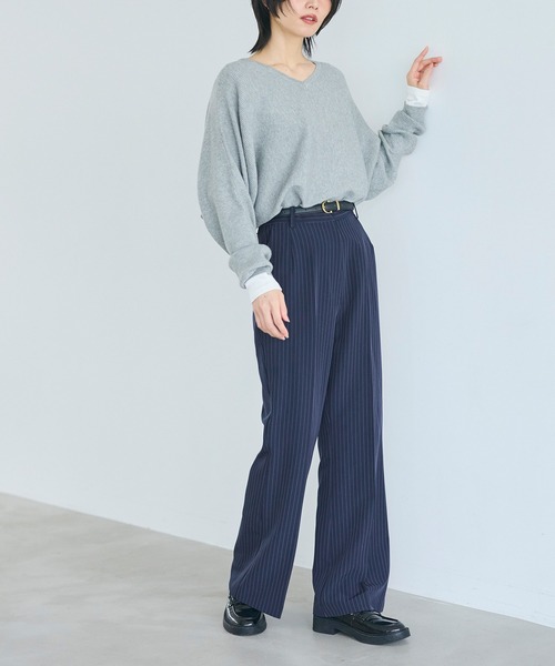 coca(coca)(コカ)の「ストライプセミフレアパンツ(その他パンツ・レディース・ストライプ・S/L/M)」の6枚目の写真