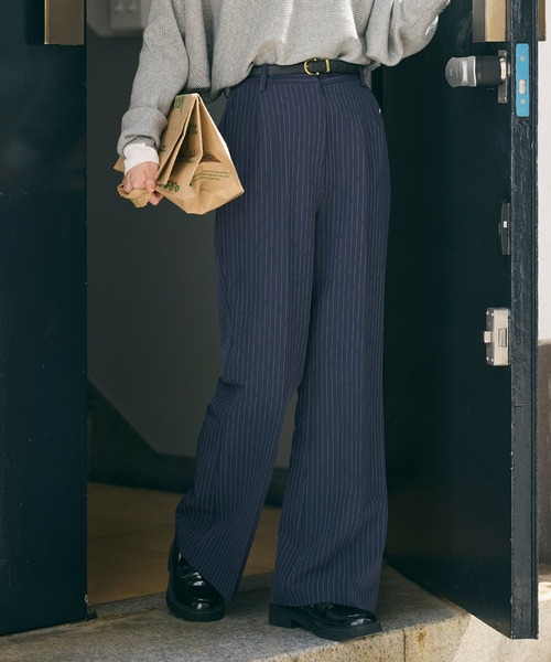 coca(coca)(コカ)の「ストライプセミフレアパンツ(その他パンツ・レディース・ストライプ・S/L/M)」の7枚目の写真