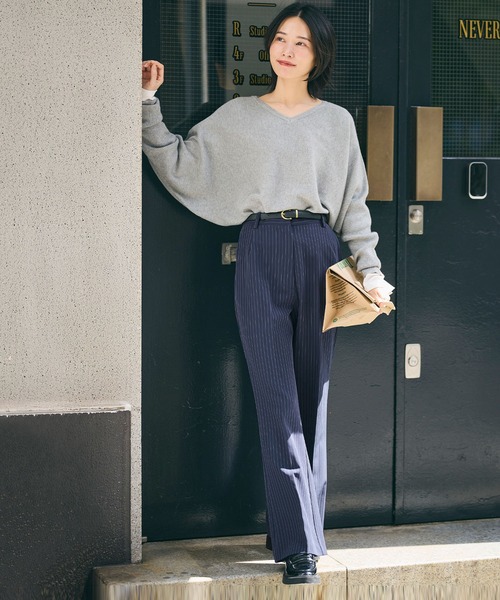 coca(coca)(コカ)の「ストライプセミフレアパンツ(その他パンツ・レディース・ストライプ・S/L/M)」の8枚目の写真