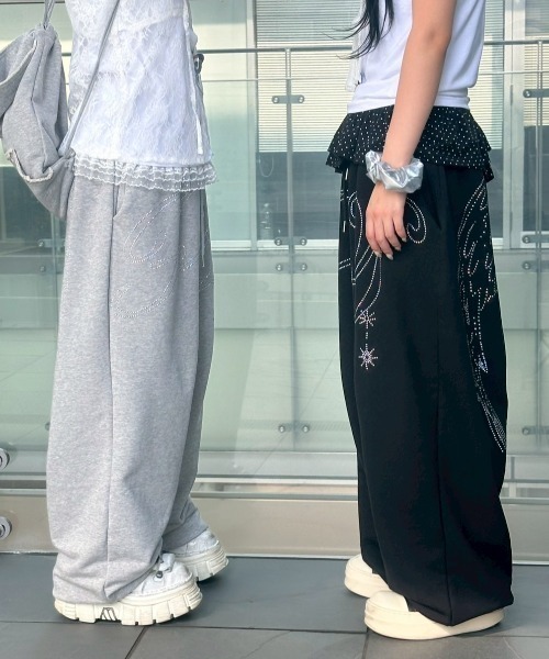 FANCY CLUB パンツ FANCY CLUB】KEYCHAIN EYELET SWEATPANTS / 【ファンシークラブ】キー
