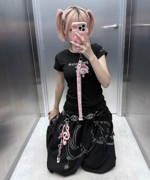 FANCY CLUB（ファンシークラブ）の「【FANCY CLUB】ANGEL VINTAGE SWEATPANTS 別注 / 【ファンシークラブ】エンジェルヴィンテージスウェットパンツ（スウェットパンツ・レディース・グレー/ブラック・ONE SIZE）」の18枚目の写真