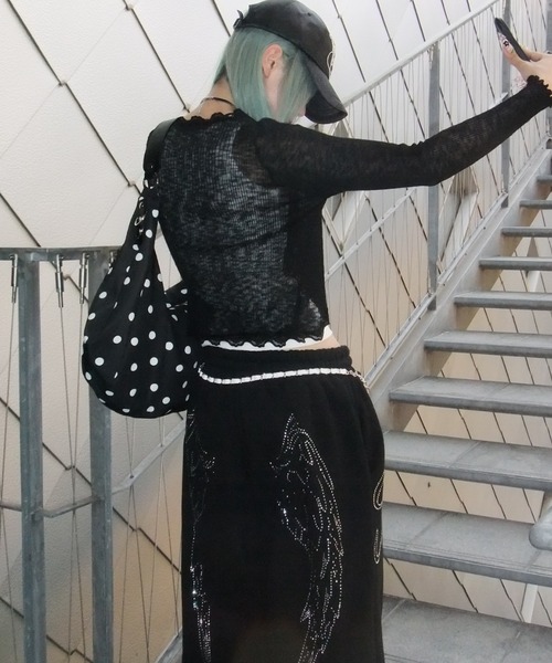 FANCY CLUB（ファンシークラブ）の「【FANCY CLUB】ANGEL VINTAGE SWEATPANTS 別注 / 【ファンシークラブ】エンジェルヴィンテージスウェットパンツ（スウェットパンツ・レディース・グレー/ブラック・ONE SIZE）」の13枚目の写真