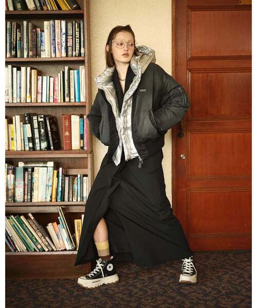 CONVERSE TOKYO(コンバーストウキョウ)の「【HL】POCKET TAB ASYMMETRY SKIRT(SET-UP)(スカート・レディース・ブラック/グレー/ブラウン・MEDIUM)」の7枚目の写真