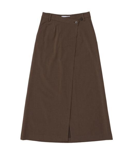 CONVERSE TOKYO(コンバーストウキョウ)の「【HL】POCKET TAB ASYMMETRY SKIRT(SET-UP)(スカート・レディース・ブラック/グレー/ブラウン・MEDIUM)」の4枚目の写真
