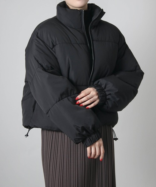 セール】【軽量】ショート丈 ドロスト 中綿ダウンジャケット（ダウン