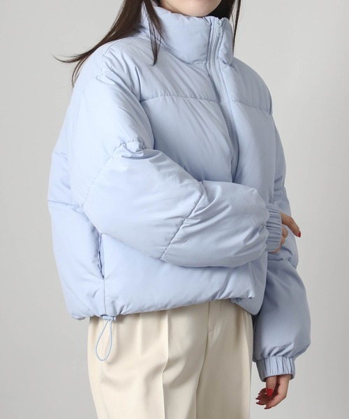 セール】【軽量】ショート丈 ドロスト 中綿ダウンジャケット（ダウン