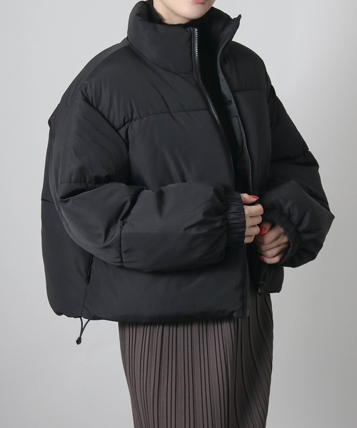 セール】【軽量】ショート丈 ドロスト 中綿ダウンジャケット（ダウン