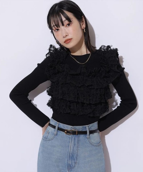 フリルドッキングニット（ニット/セーター）｜Mystrada（マイ