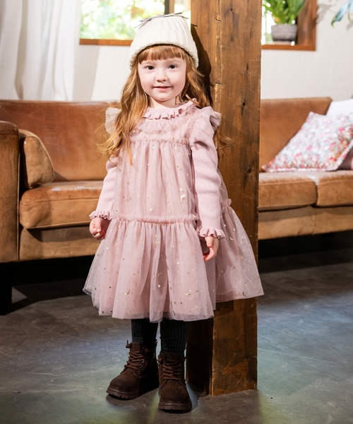 sense of wonder(センスオブワンダー)の「スターチュールワンピース(ワンピース・キッズ・ピンク/ホワイト系/グレー・90cm/100cm/110cm/120cm/130cm)」の3枚目の写真