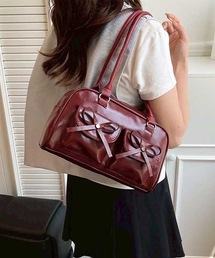 【LUGG NAGG/ラグナグ】フェイクレザー ダブルポケット ハンドバック