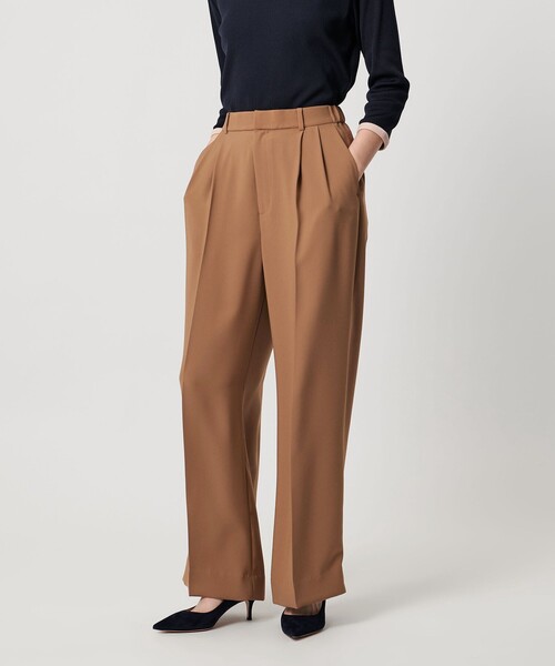 UNITED ARROWS（ユナイテッドアローズ）の「2タック ワイドパンツ‐UVカット 接触冷感 吸水速乾 帯電防止 ウォッシャブル‐（スラックス・レディース・ブラック/ピンク/ベージュ/ネイビー・36/34/38/40）」の5枚目の写真