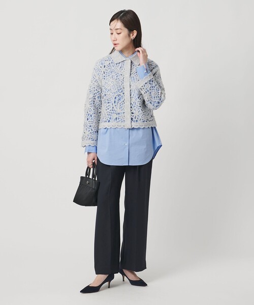 UNITED ARROWS（ユナイテッドアローズ）の「2タック ワイドパンツ‐UVカット 接触冷感 吸水速乾 帯電防止 ウォッシャブル‐（スラックス・レディース・ブラック/ピンク/ベージュ/ネイビー・36/34/38/40）」の12枚目の写真