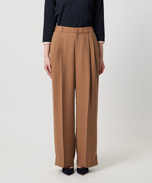 UNITED ARROWS（ユナイテッドアローズ）の「2タック ワイドパンツ‐UVカット 接触冷感 吸水速乾 帯電防止 ウォッシャブル‐（スラックス・レディース・ブラック/ピンク/ベージュ/ネイビー・36/34/38/40）」の13枚目の写真