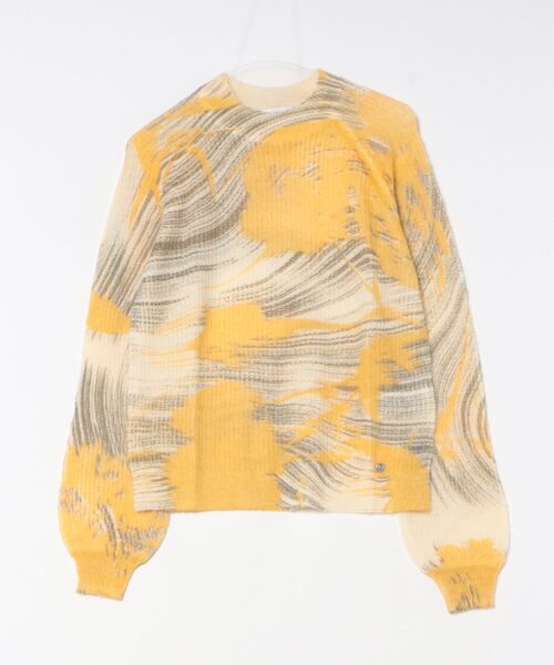 Desigual(デシグアル)の「カーブプリントテクスチャーセーター(ニット/セーター・レディース・イエロー/レッド・S/L/XL/M/XS)」の5枚目の写真