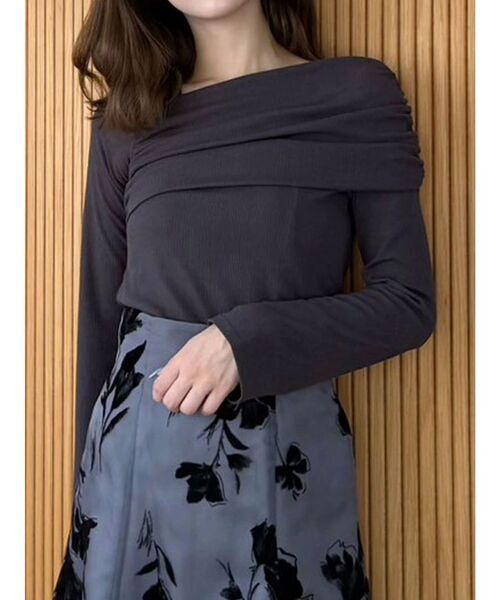 セール】アシメオフショルカットトップス（Tシャツ/カットソー