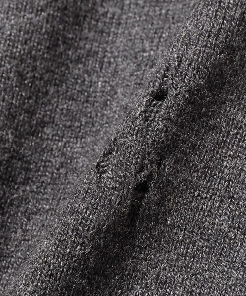 B:MING by BEAMS（ビーミングバイビームス）の「5ゲージ ダメージ クルー ニット（ユニセックス）（ニット/セーター・メンズ・ブラック/チャコールグレー・L/M/S/XL）」の7枚目の写真