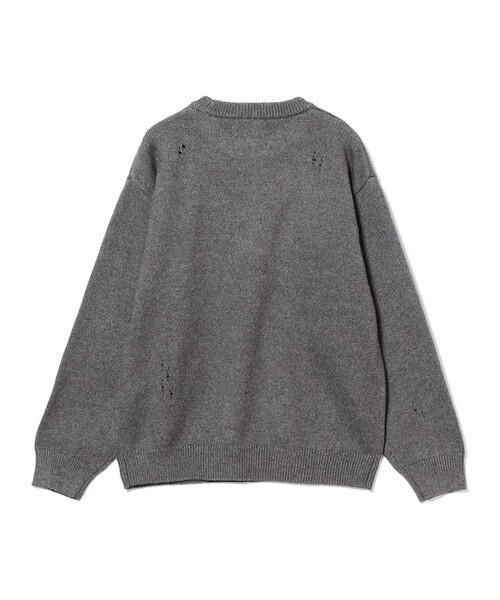 B:MING by BEAMS（ビーミングバイビームス）の「5ゲージ ダメージ クルー ニット（ユニセックス）（ニット/セーター・メンズ・ブラック/チャコールグレー・L/M/S/XL）」の11枚目の写真