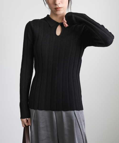 セール】ランダムリブポロニット（ニット/セーター）｜select MOCA