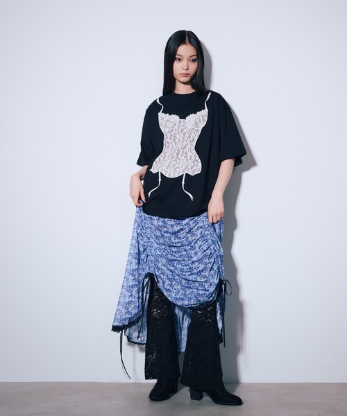 ANNA SUI NYC（アナ スイ エヌ ワイ シー）の「マルチシャーリングスカート（スカート・レディース・キャメル/ブラック/サックスブルー・FREE）」の12枚目の写真